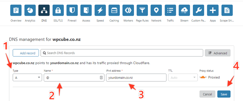 DNS configuration